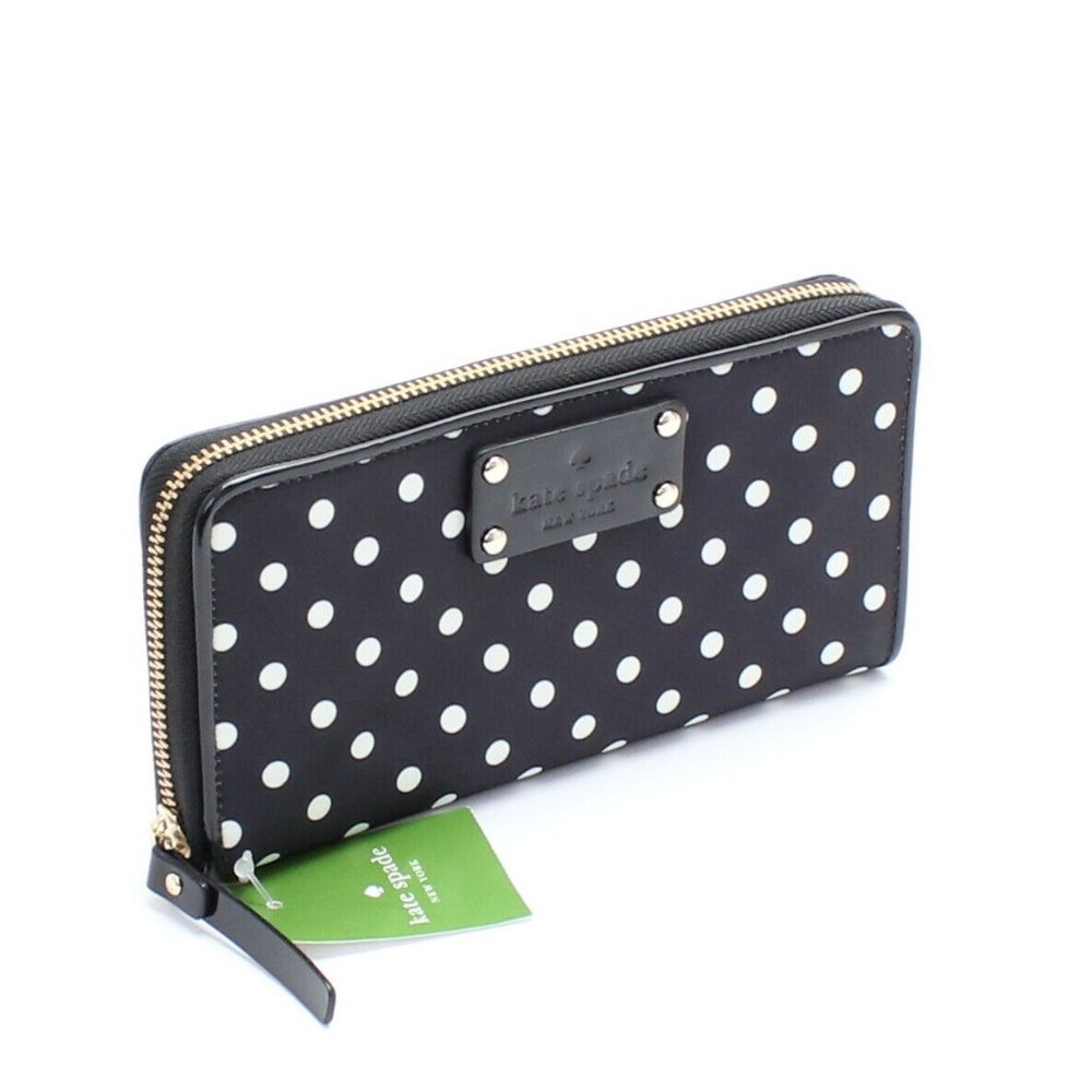 Kate Spade Black and White Polka Dot Wallet